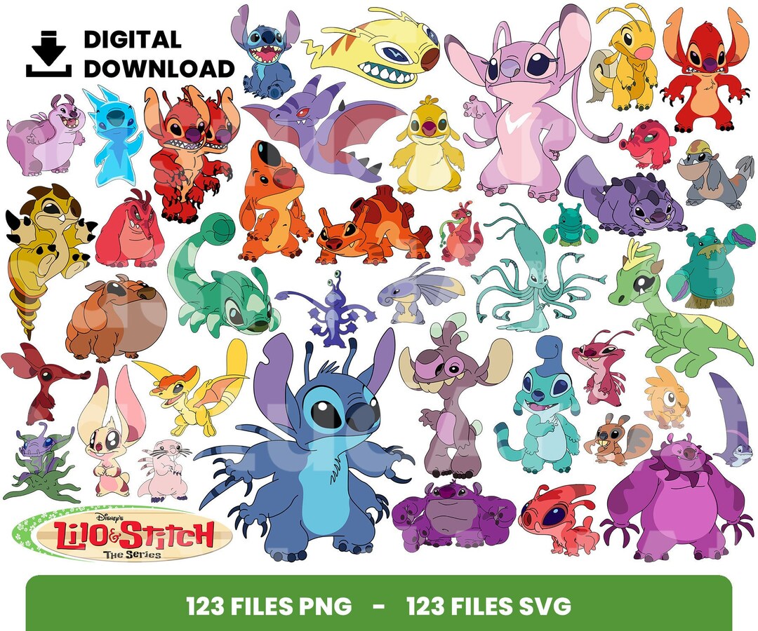 123 Clipart Lilo and Stitch the Series Svg Experiments Etsy