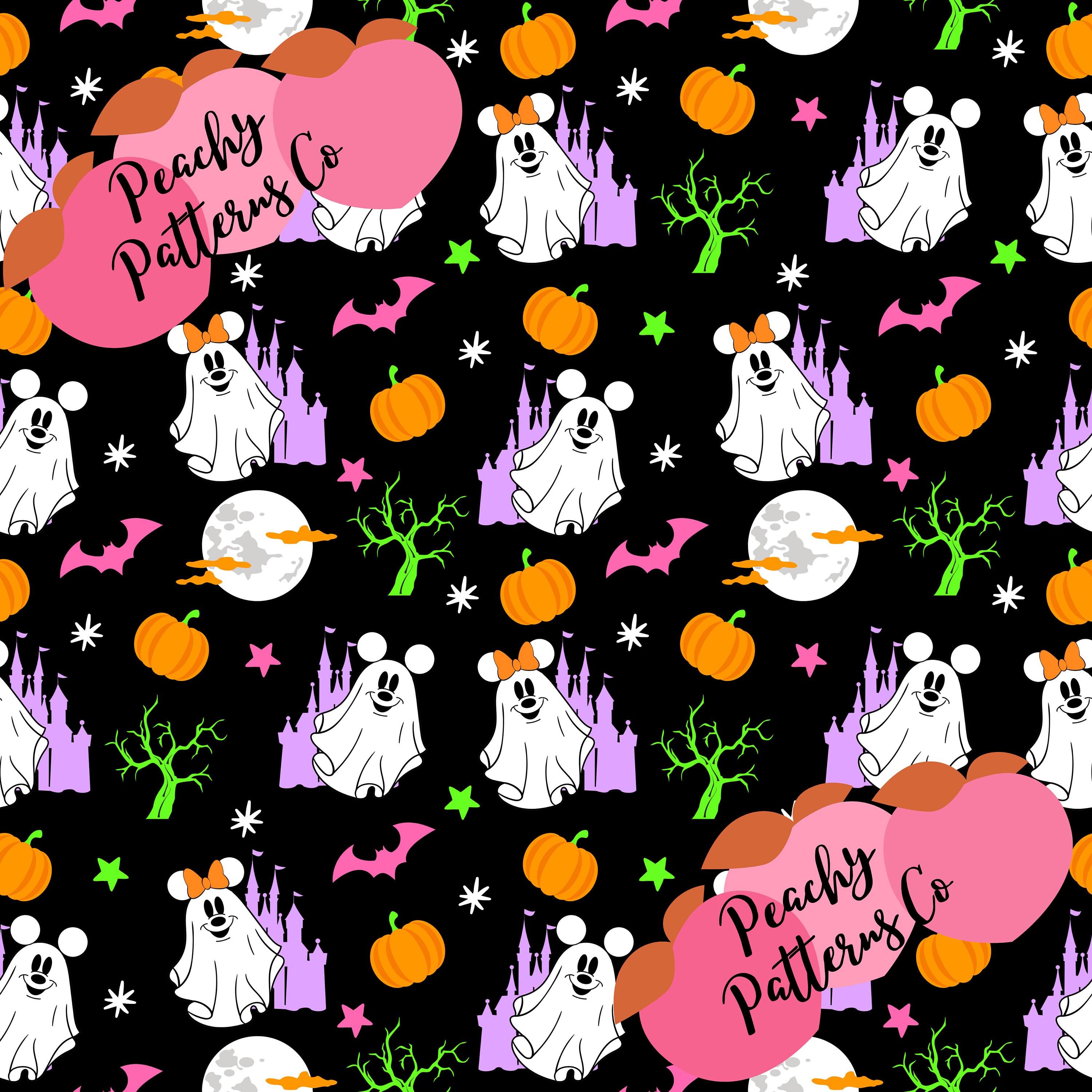 Mickey Halloween Seamless Design Fabric Seamless Design - Etsy