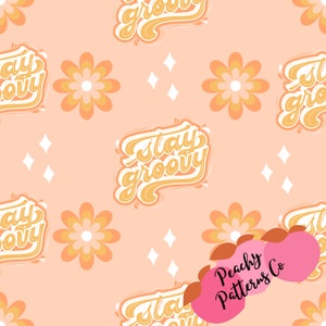 Retro Groovy seamless design, fabric seamless design, Groovy prints, retro fabric patters, seamless digital file, retro