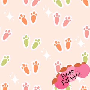 Spring Easter Bunny Design sans couture, design sans couture en tissu, impressions en tissu en marguerite, patters en tissu rétro, fichier numérique sans couture