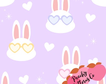 Easter Bunny Sunny Seamless design, fabric seamless design, daisy fabric prints, retro fabric patters, seamless digital file, retro daisy