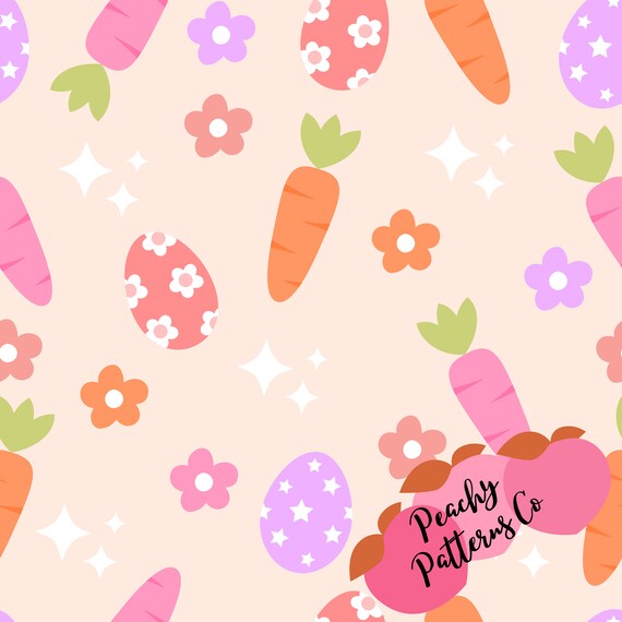 Spring Easter Eggs Seamless Design Fabric Seamless Design - Etsy