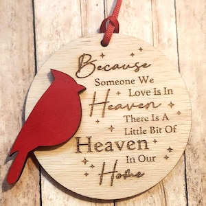 Memorial Cardinal Ornament – Handcrafted & Hand-Painted