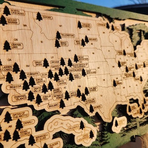 US National Parks Map, US National Parks Map, US National Parks Map, Checklist Tracker