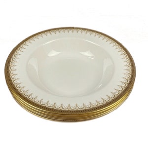 Paragon – Athena – 6 Deep Pasta Plates, Large Rim Soup/Pasta Bowl, Bone China