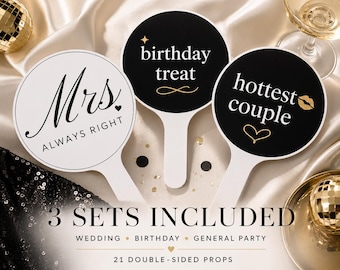 Photo Booth Props Bundle | Wedding, Birthday, Party PVC Sets