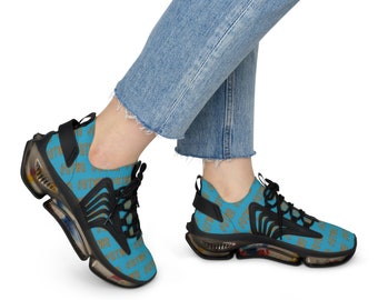 Jaguars #DTWD Zapatillas deportivas de malla para mujer con estampado de jaguar y verde azulado