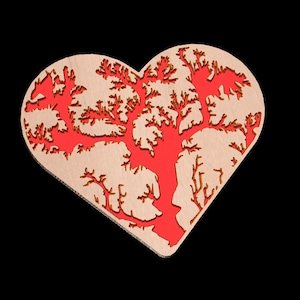 2D Digital CNC File - Heart Shaped Lichtenberg Fractal Design Wall Art - Aspire | Vectric
