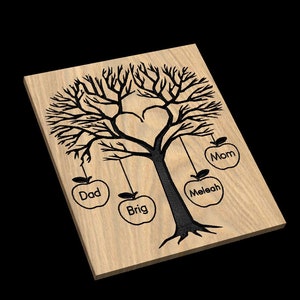 2D CNC Digital File Download - Family Tree