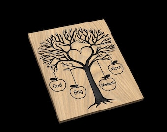 3D CNC Digital File Download Family Tree - Etsy
