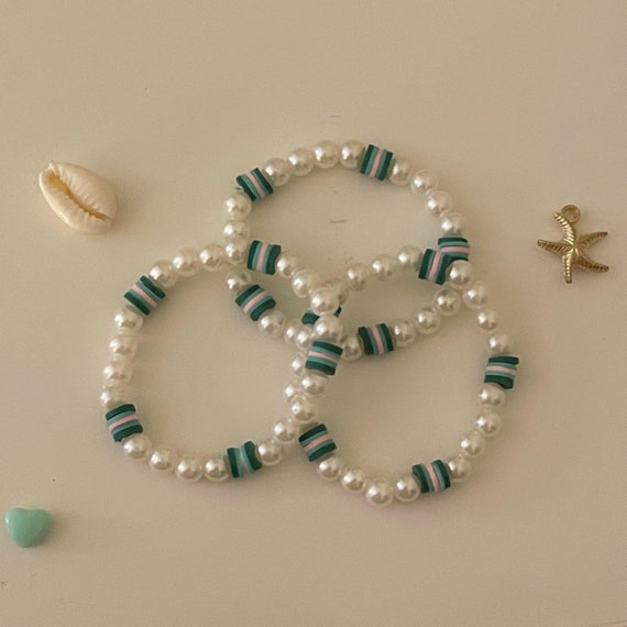 Dark Green Clay Beads Bracelet Ideas｜TikTok Search
