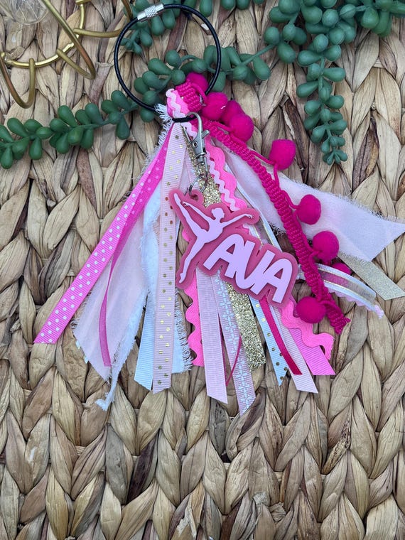 Spirit Tassel Bag Charm for Dancers | Personalized Keychain Gift | Dance Team Accessory