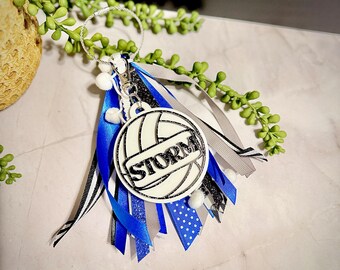 Volleyball Spirit Tassel Keychain – Custom Name & Colors
