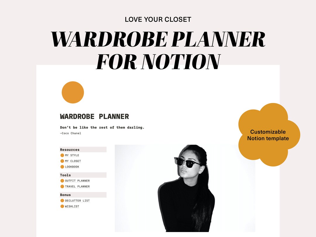 Wardrobe Planner Notion Template - Love Your Closet! - Etsy