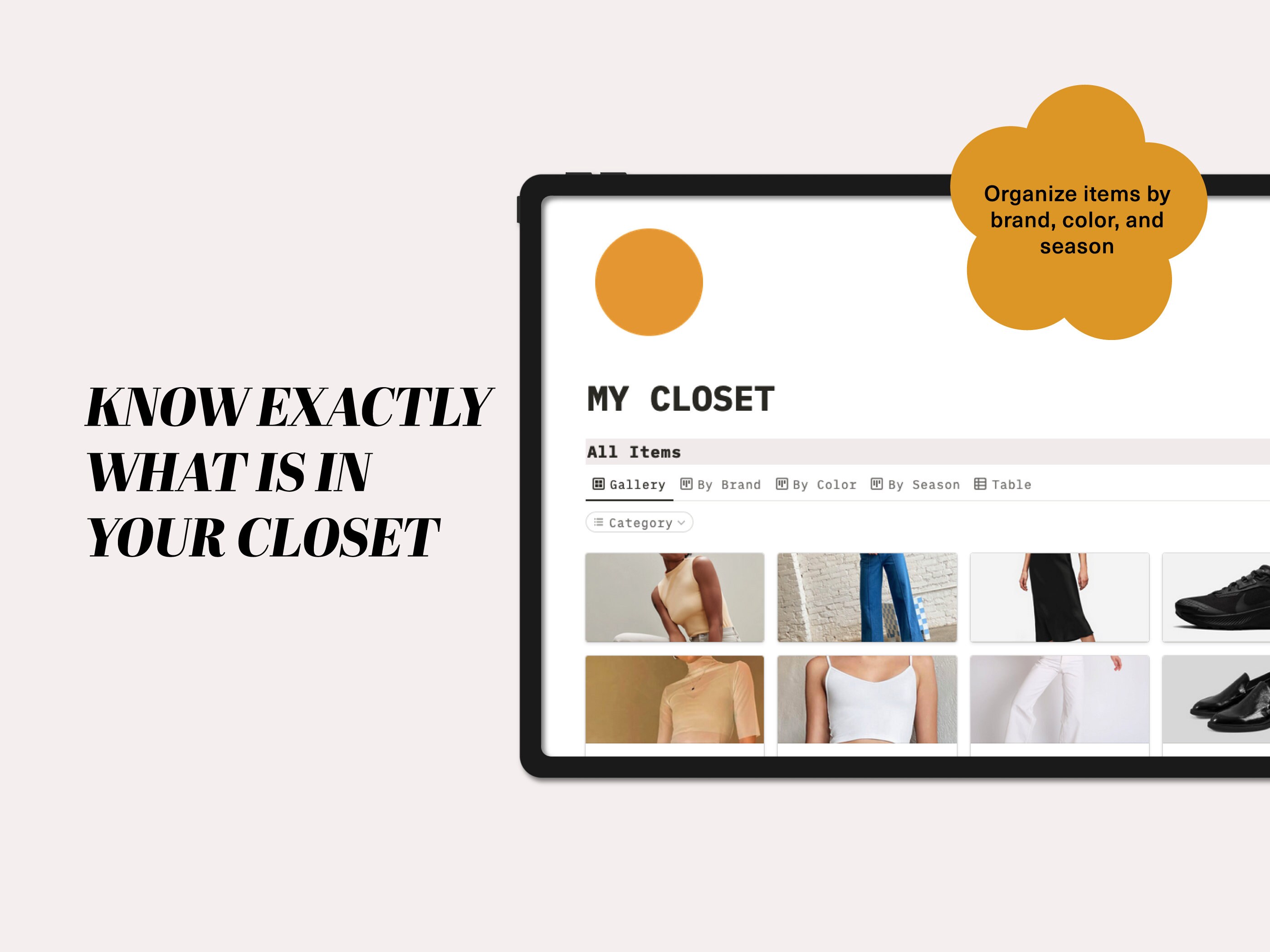 Wardrobe Planner Notion Template Love Your Closet - Etsy