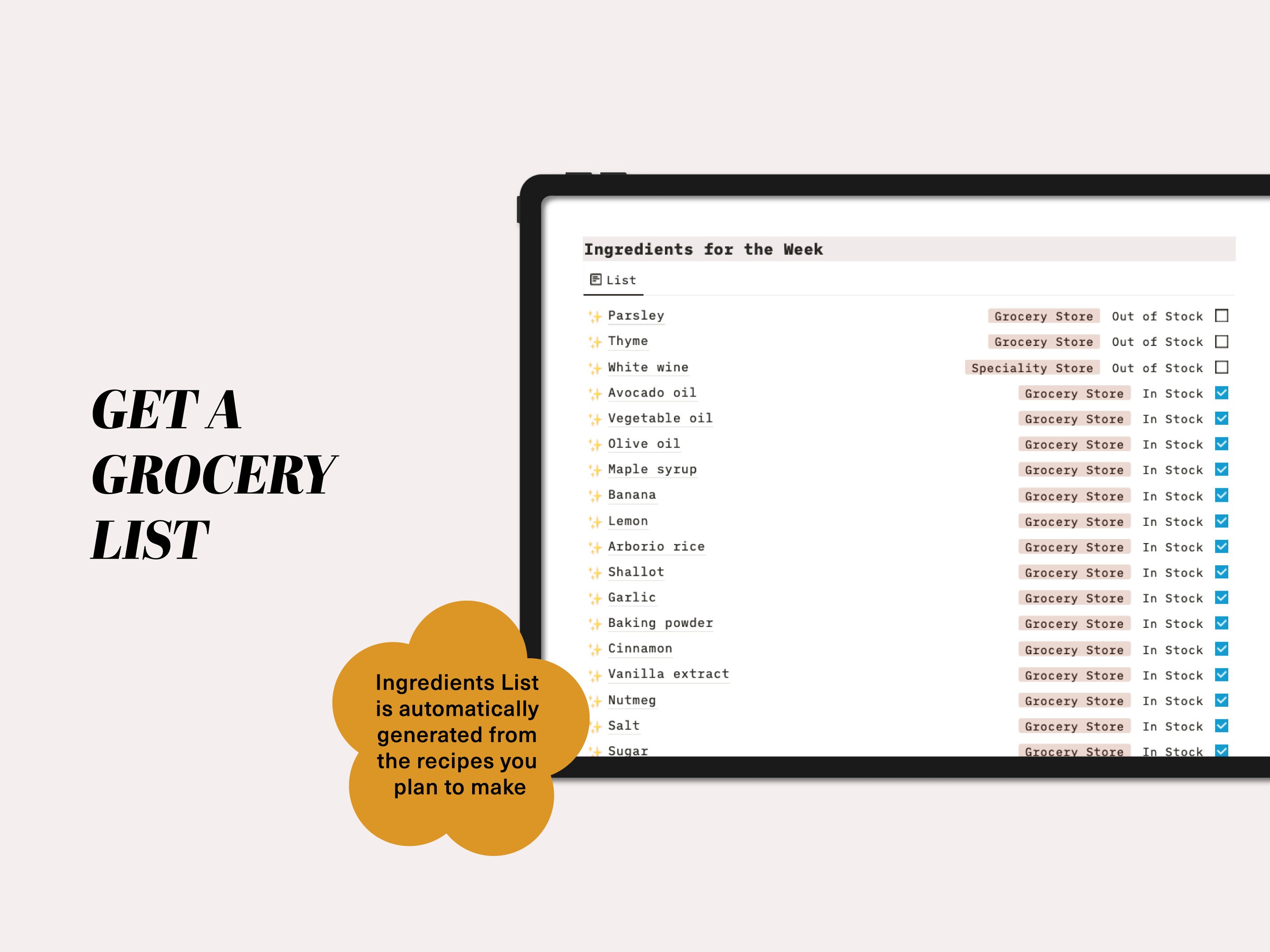 Meal Planner Notion Template Make Eating Easy! Etsy