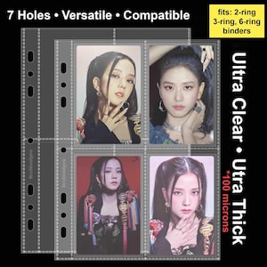 7-gaats navulvellen A5-map - hoge kwaliteit: 100 micron | boek verzamelen fotoalbumcollectie kpop-ruilkaarten journaling pvc zuurvrij