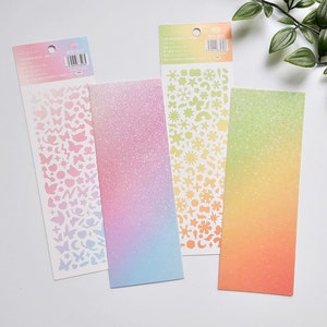 KPop Polco Deco Aufkleber ""Bunt Glitzer" - 3 STÜCK | kpop Toploader Aufkleber Deko polco koreanisches Journaling Scrapbooking
