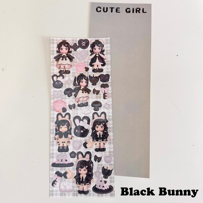 Kpop Polco Deco Stickers "costume Girl" Sticker | Kawaii Cute Kpop ...