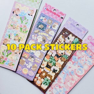 10er Pack Kawaii Aufkleber | kpop Toploader Aufkleber Deko polco koreanisches Journaling Scrapbooking