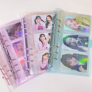KPop-fotokaartmap met glitters in 3 zakken | boek verzamelen fotoalbumcollectie kpop-ruilkaarten journaling pvc zuurvrij