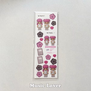Kpop Polco Deco Stickers "cute Girl" - 1 PC | Kawaii Cute Kpop ...