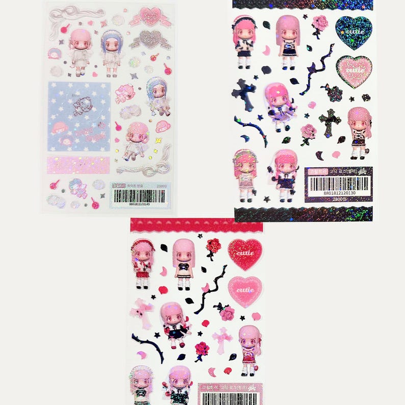 Kpop Polco Deco Stickers "cute Girl" - 1 PC | Kawaii Cute Kpop ...