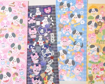 KPop Polco Deco Stickers "Cat & Dog" - 1 PC | kawaii cute kpop toploader decal deco polco korean journaling scrapbooking