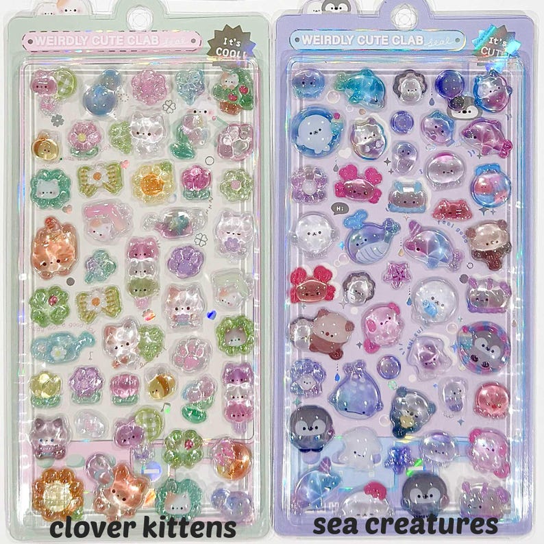 3D Gel Resin "Bonbon Drop Pop Seal" Stickers - 1 PC | kawaii cute kpop toploader decal deco polco korean journaling scrapbooking