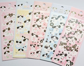 KPop Polco Deco Pegatinas "Kawaii Puppy" Pegatina - 1 PC / kawaii lindo kpop toploader calcomanía deco polco diario coreano scrapbooking
