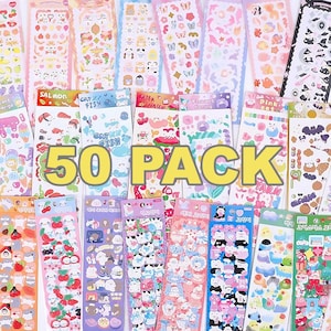 50er Pack Kawaii Aufkleber | Süßer kpop Toploader Aufkleber Deko polco koreanische Journaling Scrapbooking