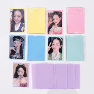 Fundas para tarjetas de helado (20 unidades) para colección de tarjetas coleccionables de K-pop.