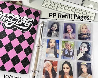11-Hole A4 Binder Refill Sheets | collect book photo album collection kpop trading cards journaling pvc acid free