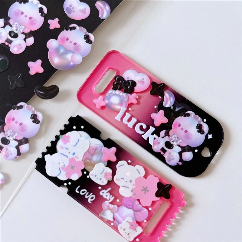 Kpop Polco Deco Stickers "angry Bear" Sticker - 1 PC | Kawaii Cute Kpop ...