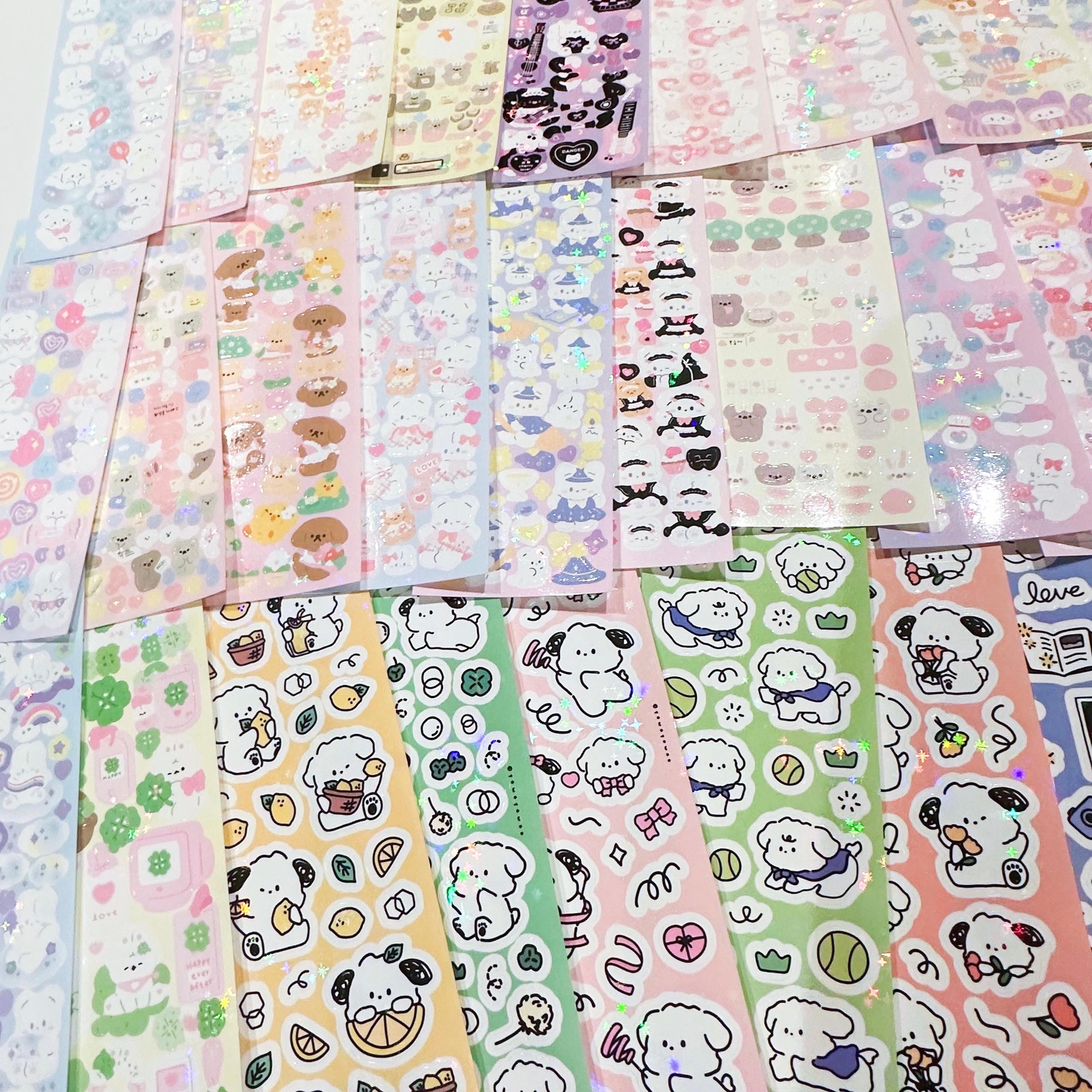 Non Repeat Random Korean Sticker Sheets Grab Bag | Stickers, Laser ...