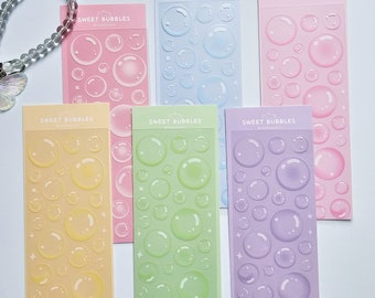 KPop Polco Deco Stickers "Sweet Bubbles" - 1 PC | kawaii cute kpop toploader decal deco polco korean journaling scrapbooking