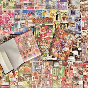 Livre d'autocollants rétro japonais de 45 pages/800 autocollants | kpop polco kawaii mignons autocollants kpop déco polco coréen journalisation scrapbooking papeterie