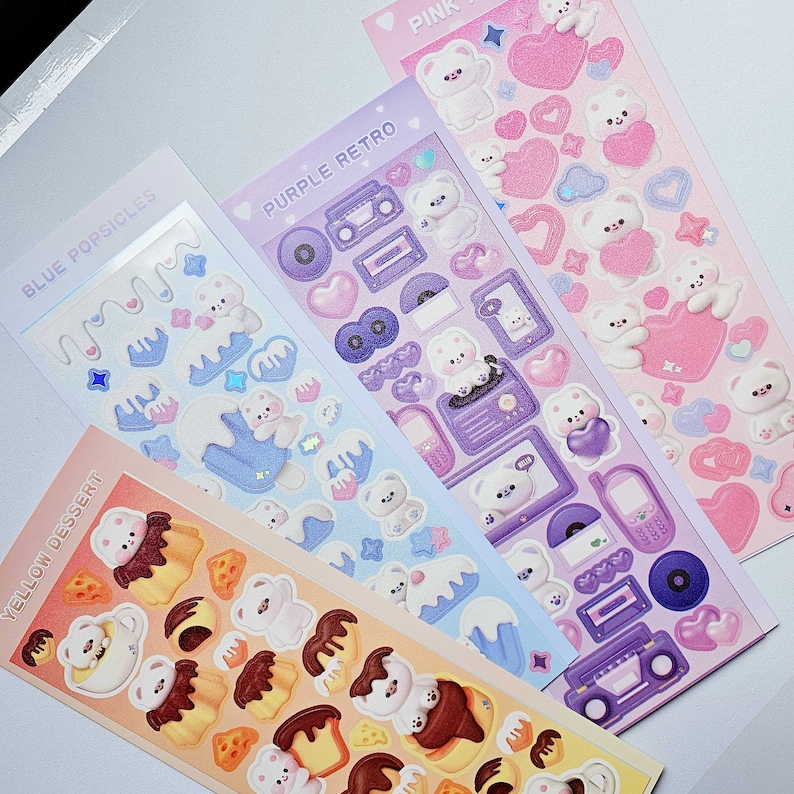 Kpop Polco Deco Stickers "polar Bear" Sticker - 1 PC | Kawaii Cute Kpop ...