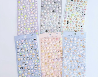 Pegatinas decorativas KPop Polco "3D Puffy" - 1 unidad / linda calcomanía kawaii para álbum de recortes coreano y japonés