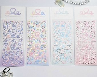 KPop Polco Deco Stickers "Gradation Confetti" - 1 PC | kawaii cute kpop toploader decal deco polco korean journaling scrapbooking