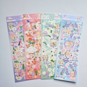 KPop Polco-decoratiestickers "Wilde bloemen" - 2 stuks