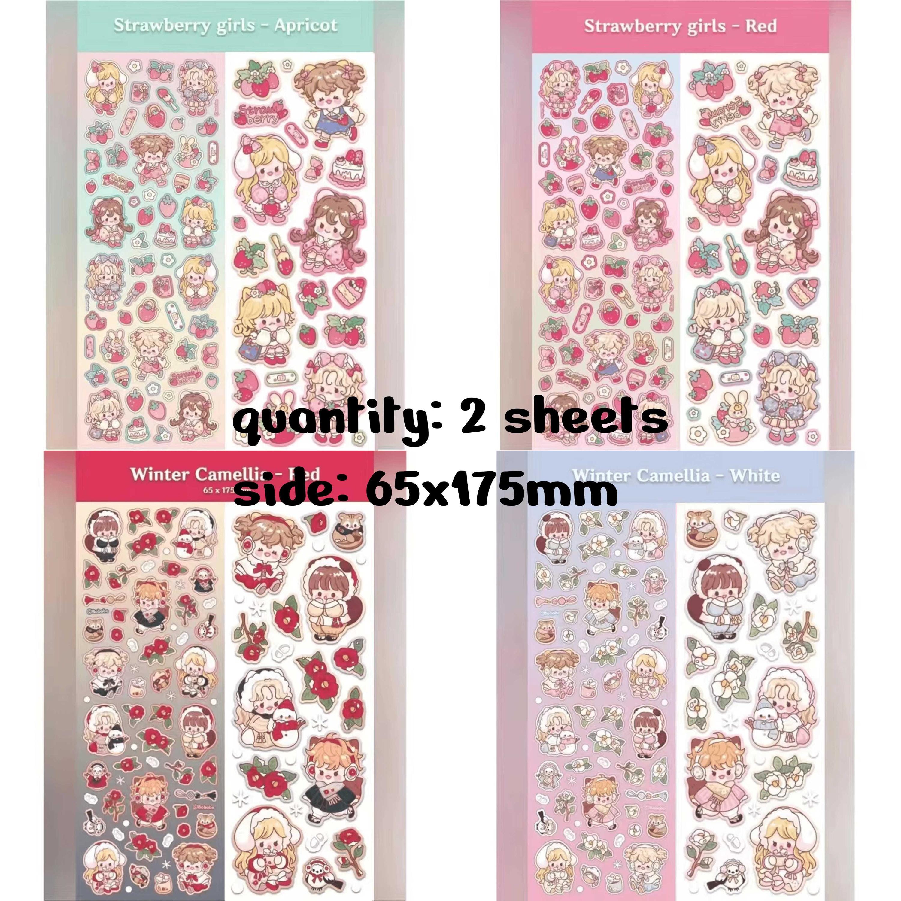 Kpop Polco Deco Stickers "cottage Girl" Sticker - 2 PCS | Kawaii Cute ...