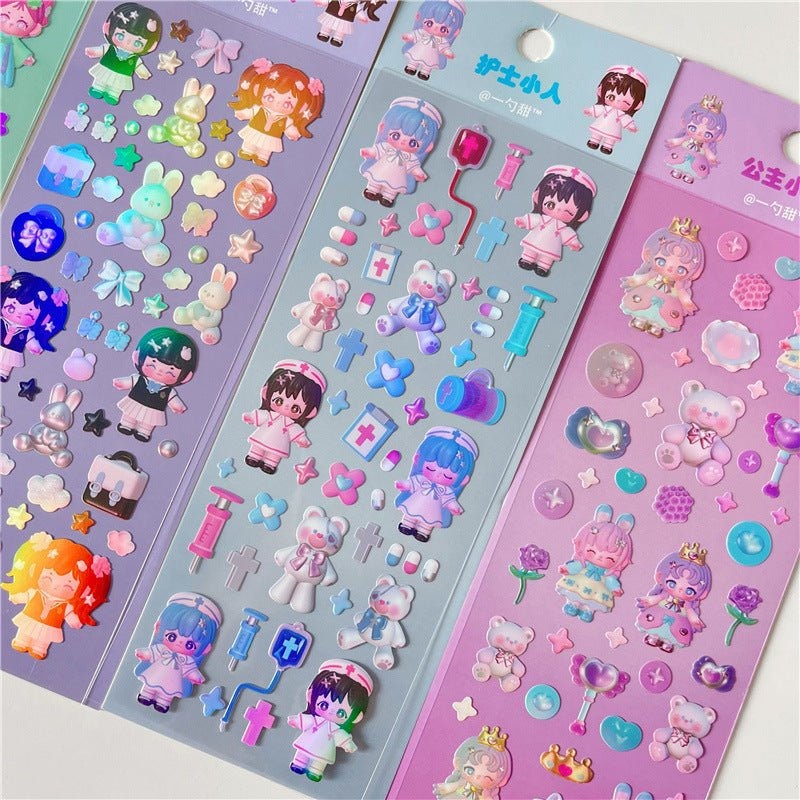 Kpop Polco Deco Stickers "sweet Girl" Sticker - 1 PC | Kawaii Cute Kpop ...