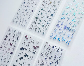 KPop Polco Kawaii Deco Stickers &quot;Silver Clear&quot; Sticker - 1 PC