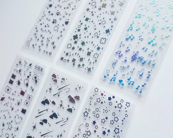 KPop Polco Kawaii Deco Stickers "Silver Clear" Sticker - 1 PC