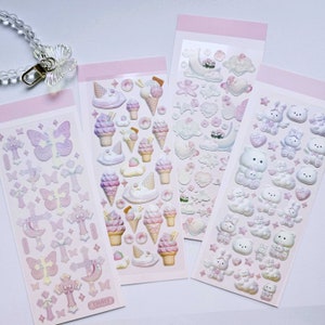KPop Polco Deco Stickers "Cute Pink" - 1 PC | kawaii cute kpop toploader decal deco polco korean journaling scrapbooking