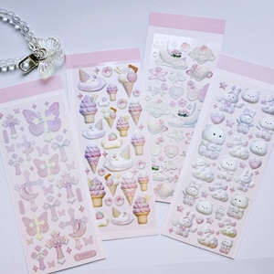 KPop Polco Deco Stickers "Cute Pink" - 1 PC | kawaii cute kpop toploader decal deco polco korean journaling scrapbooking