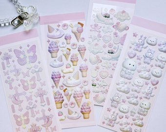 KPop Polco Deco Stickers "Cute Pink" - 1 PC | kawaii cute kpop toploader decal deco polco korean journaling scrapbooking