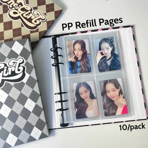 A5 Kpop Sammelmappen Refill 1/ Pocket/2 Pocket/4 Pocket - 10 Blätter