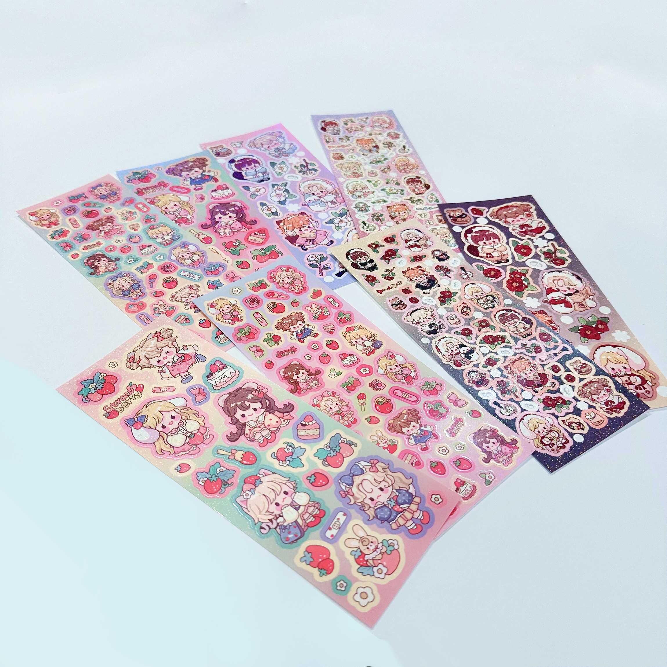 Kpop Polco Deco Stickers "cottage Girl" Sticker - 2 PCS | Kawaii Cute ...
